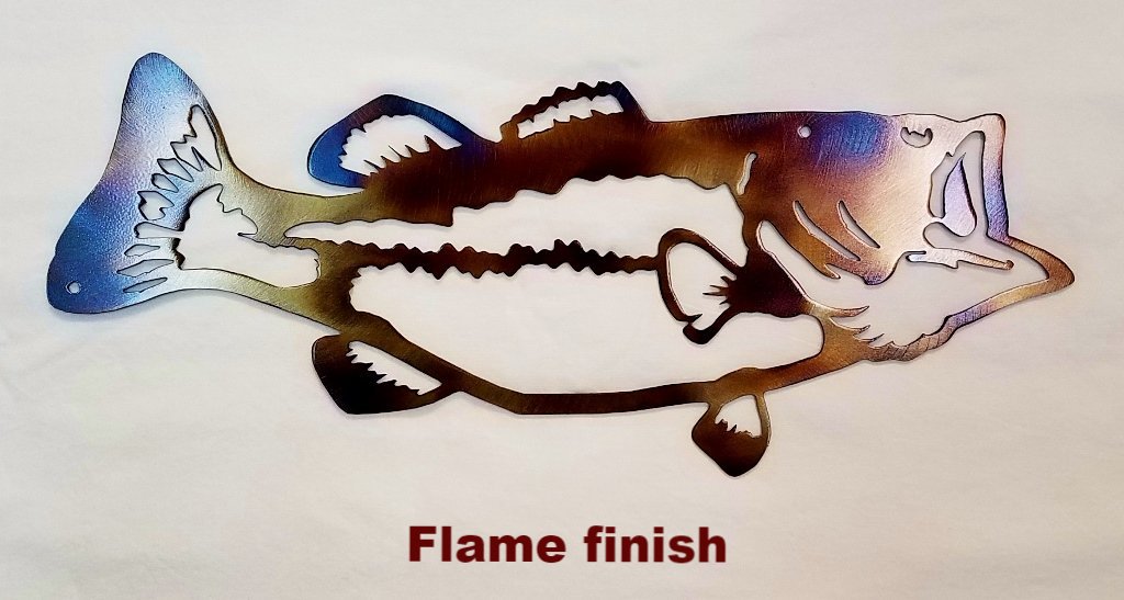 Metal Bass Wall art  Wildlife Fish Metal Wall Art – HORSEFLY METAL WORKS  LLC